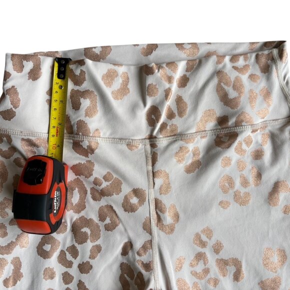 Spiritual Gangster Rose Gold Metallic Leopard print leggings L - Picture 4 of 6